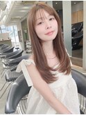 髪質改善ロング/レイヤーカット/韓国/グレージュ/前髪[銀座]