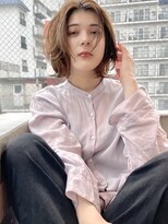 ラフヘアデザイン(Raf hair design)&nbsp;大人かわいいレイヤー外ハネボブショートことりベージュ