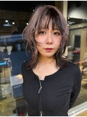 ミディアムウルフ×ミックスカラー