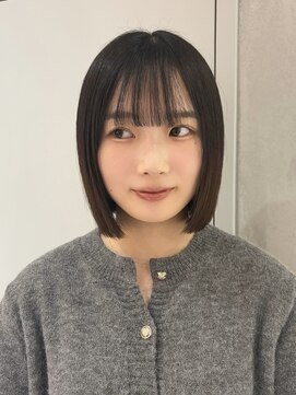 ヨーク(YOKE) 【YOKE】切りっぱなしボブ大人ボブ髪質改善顔周りカット前髪20代