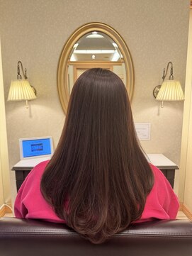 松本平太郎美容室 銀座本店 ロング×ピンクブラウン