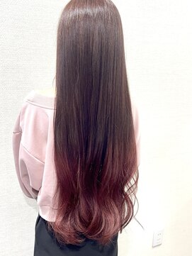 ベルポ(Bellpo) レッドブラウン＆毛先グラデーションカラー/ 20代/30代/40代