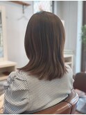 白髪染め白髪ぼかし大人かわいいミディアムショートボブ40代50代