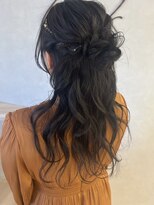 リンク(Link)&nbsp;ハーフアップアレンジ/ハーフアップアお団子アレンジ/結婚式ヘア