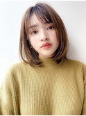 ふんわり柔らかロブ/ラベージュ［髪質改善/池袋&目白&大塚］