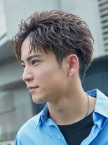 フィフス トウキョウ (fifth TOKYO) 渋谷フェザーパーマメンズカットオールバックセンターパートヘア