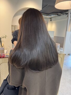 カラ フクオカ(Cara FUKUOKA) オリーブベージュ《★髪質改善うる艶水素カラー＋カット★》