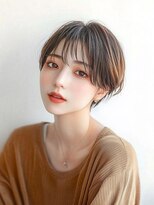 ムウ 難波(MOU)&nbsp;クールショートボブ前髪イメチェンピンクベージュ30代40代50代