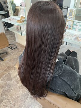 ヘアーディア みどり店(Hair...DiA) 艶髪ストレート×ラベンダーブラウン