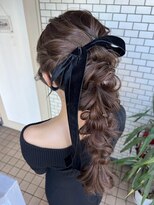 フェリーチェ 六本木店(Felice)&nbsp;編みポニー　編み下ろし　ヘアセット　お呼ばれヘア