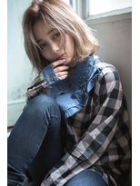 lume 経堂【ルーム】【10月下旬オープン（予定）】&nbsp;★くびレイヤーエモージュ斜めバング グレージュカラー