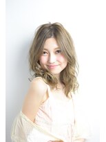 ヘア アンド メイク 風(Hair and Make) 風の大人可愛い無造作ウェーブ