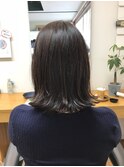 外ハネ×ダークパープル