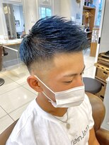 ネオリーブアイム 横浜西口店(Neolive aim)&nbsp;横浜★アップバングショートのプラチナブルー