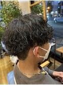 波巻きパーマ