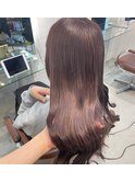 グレージュベージュカラーダブルカラー透明感カラー