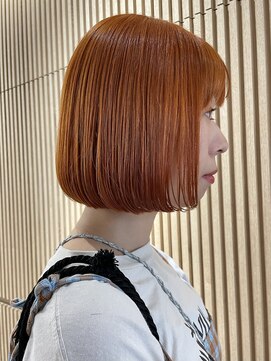 ロンドプロフィール 浦和(Lond profil) ダブルカラーオレンジ　ミニボブ　フルバング