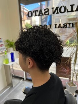 ヘアーサロンサトウ メンズスパイラルスタイル ＃平井＃理容室＃バーバー＃メンズ