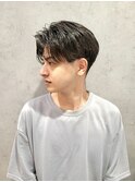 ニュアンスパーマ×センターパート