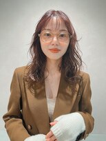 エニ 自由が丘(ENi)&nbsp;黒髪/グレーベージュ/レイヤーロング/前髪パーマ[自由が丘駅]