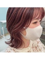 ヘアメイク アージュ 大野城 下大利店(HAIR MAKE age) くびレイヤー×カシスブラウン　20代30代40代