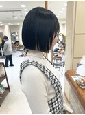 【morio】札幌ボブ ぱつっと暗髪ボブ