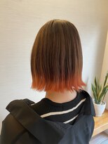アカラ ヘアー akala hair 裾カラーオレンジ
