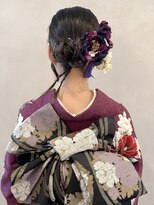 ラトリエコンタン(L´atelier Content)&nbsp;水引 金箔 成人式ヘア 卒業式ヘア 袴ヘア 振袖ヘア/asuka