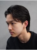 渋谷スパイキーショートカットビジネスヘア短髪フェザーパーマ