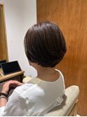 ショートカット/チョコレートブラウン/透明感カラー