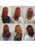 ブリーチデザイン　ダブルカラー　トレンドカラー暖色系カラー