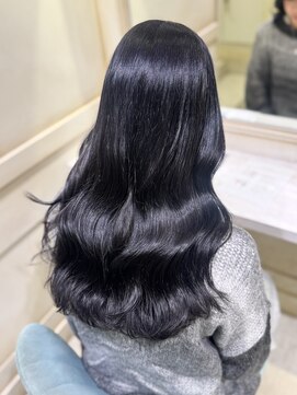 アソビ 表参道(ASOBI) ブリーチなしダブルカラー/ブルーブラック/学割U24/表参道