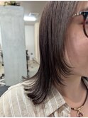 顔周りレイヤーラベンダーアッシュ