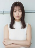 韓国×レイヤー×透明感カラー×顔周りレイヤー×切りっぱなし