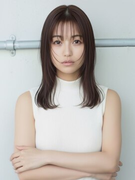 韓国×レイヤー×透明感カラー×顔周りレイヤー×切りっぱなし