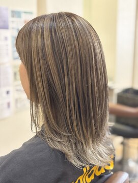 レーブ バイ ファースト 岩切店(reve by first) バレイヤージュ×グレージュ