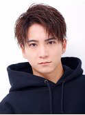 黒髪ハーフアップショート