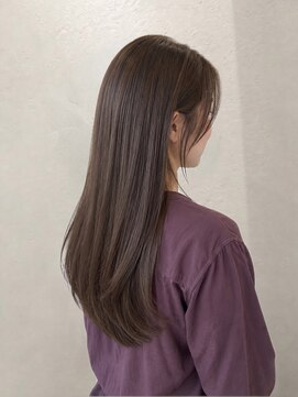 アトラ ハッピーヘアライフ 昭和町店(attra happyhairlife) ストレートロング×アッシュ/前髪カット