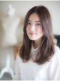 ふんわりセンターパート