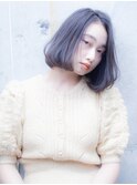黒髪　大人　センターパート　ボブ