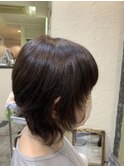 大人ウルフ/ショートウルフ/ダークブラウン/30代/40代/50代