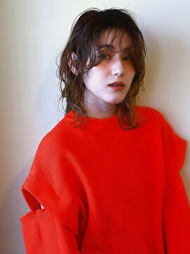 キャパサウス 春日 大野城店(CAPA south) ミディアムレイヤー ウェーブパーマ シースルー 前髪カタログ