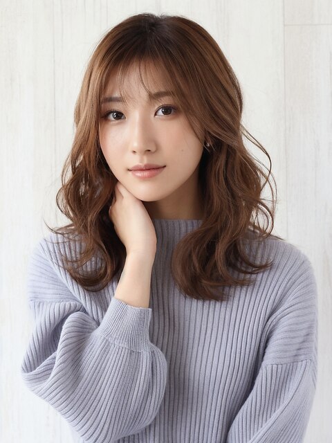 20代30代大人可愛い小顔デジタルパーマナチュラル毛先パーマ