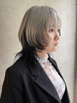 キャロルガーデンズ ボコカ 表参道(Carroll Gardens bococa) グレー/ブリーチ/ダブルカラー/ウルフ/インナーカラー【azu】