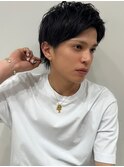 アッシュブラックカルマパーマベリーショートダークアッシュ