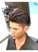 ツーブロックオールバックスタイル