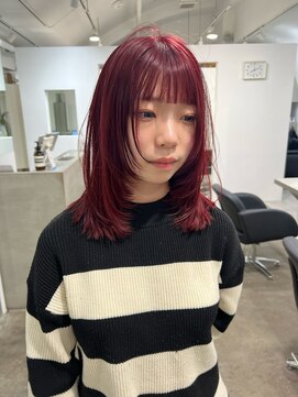 ジーナ オモテサンドウ(XENA) ボルドーカラー×ケアブリーチ(表参道)