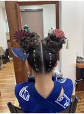 祭りヘアセット
