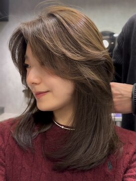 シティ(CITY) かきあげ前髪 レイヤーカット ミディアムレイヤー