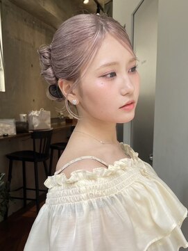 エイチ(H) xヘアセット/イメチェン/ホワイトブロンド/外ハネボブ/美髪/